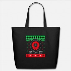 Ugly Christmas Sweater Santa Merry Xmas Black Eco-Friendly Tote Bag